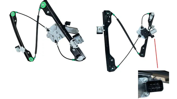 2005-2021 Chrysler 300/300C Front Window Regulator Right-Hand Side (6-Pin, With Motor)