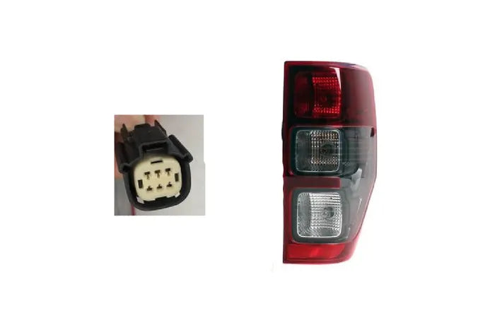 2011-2022 Ford Ranger PX Tail Light (Right Hand Side, Smoky Dark Grey) with Socket