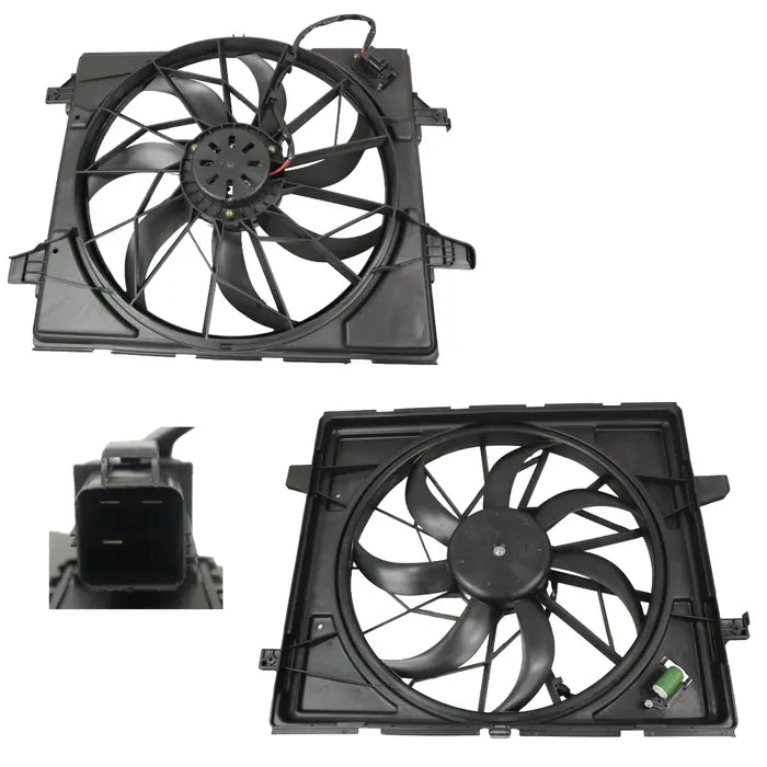 2010-16 Jeep Grand Cherokee WK Radiator Fan (3 Pin, Square Plug, 266W)