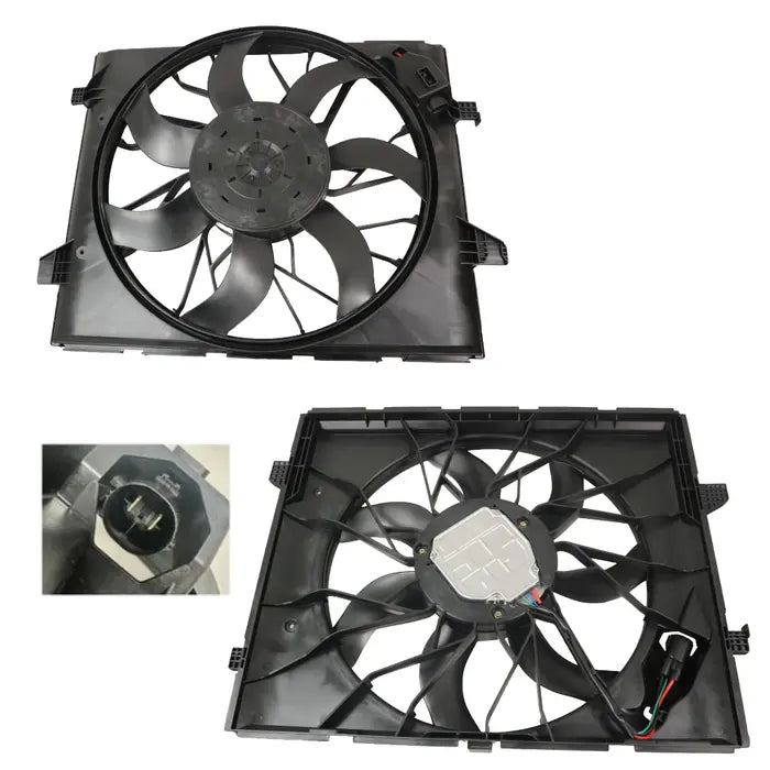 2010-2016 Jeep Grand Cherokee WK Series 1 Radiator Fan (500W, Single, 2-Pin Oval Plug)
