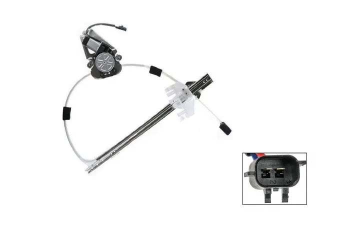 2006-2008 Jeep Cherokee KJ Front Window Regulator Right-Hand Side (2-Pin, With Motor, Clip type)