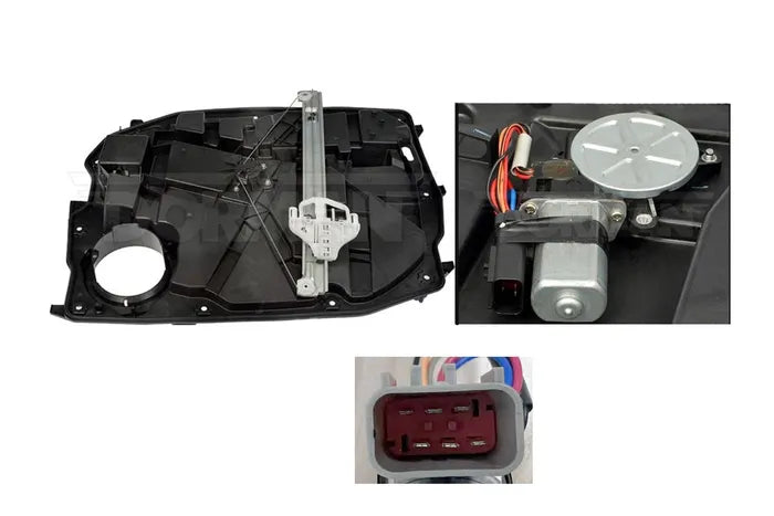 2008-2014 Jeep Cherokee KK Front Window Regulator Left-Hand Side (6-Pin, With Motor/Panel)