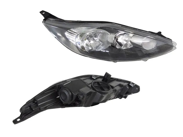 2008-2013 Ford Fiesta WS/WT Headlight (Halogen, Right Hand Side) Black/Chrome Manual