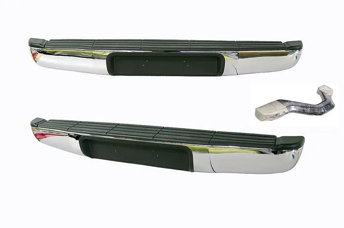 2006-2011 Ford Ranger PJ/PK Rear Chrome Step Bar (Flat Top) with Rubber & Brackets