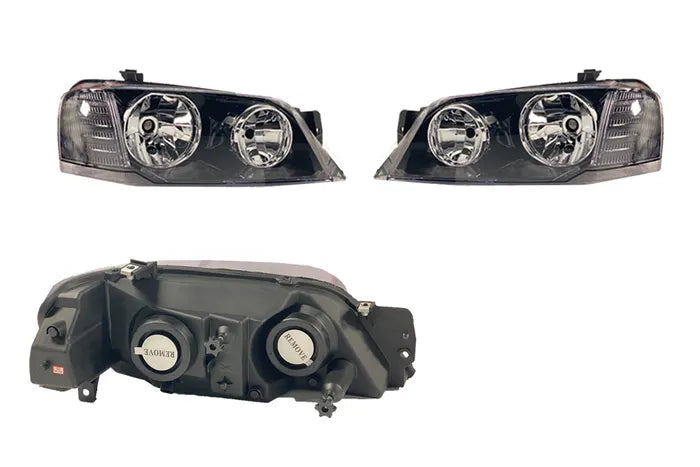 2004-2009 Ford Territory SX/SY Headlight Assembly (Black, LH+RH Set)