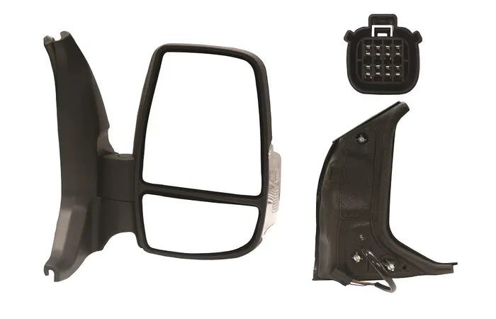 2014-2019 Ford Transit VO Door Mirror (Right Hand Side, Electric, Heated, Folding, White Indicator)