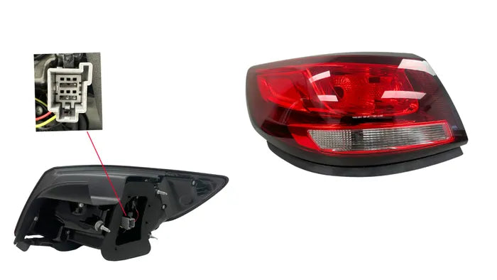 2013-2017 Holden Commodore VF Tail Light (Left-Hand Side, Tinted Dark Red)