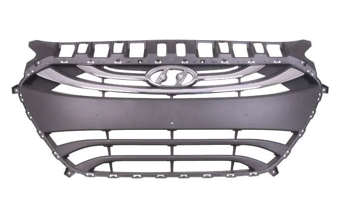 2012-2014 Hyundai i30 GD Front Bumper Bar Insert (Black with 2 Chrome Moulds)
