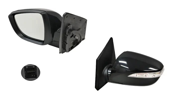 2010-2015 Hyundai IX35 LM Door Mirror (Black, Heated, with Light, 6 Pin, left hand side)