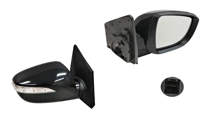 2010-2015 Hyundai IX35 LM Door Mirror (Right Hand Side, Black, Heated, with Light, 6 Pin)