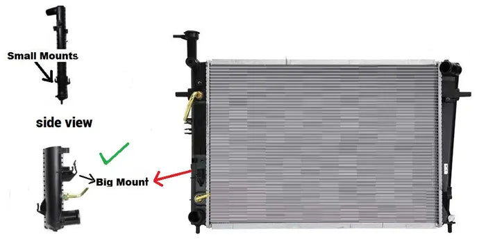 2004-2010 Hyundai Tucson JM Radiator (Big Fan Mount, Auto)