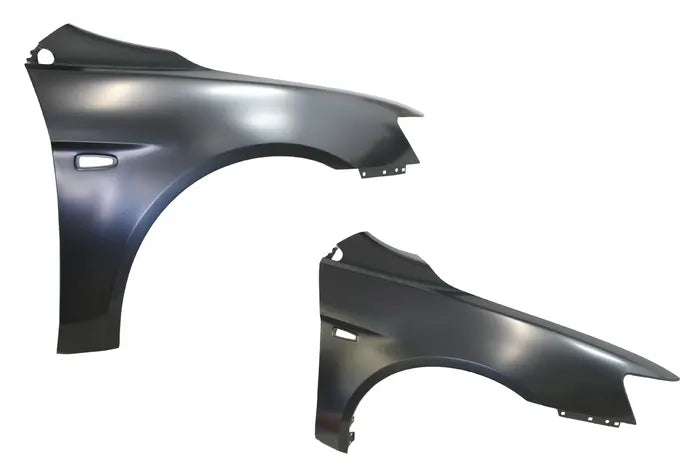 Two car fenders on a white background

