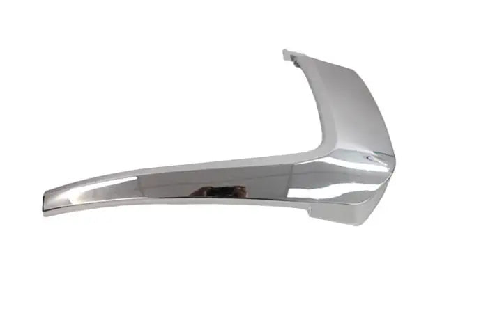 Chrome car fender on a white background

