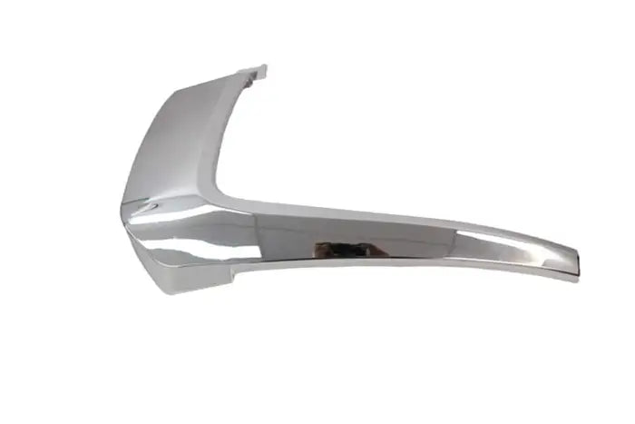 Chrome car mirror cover on a white background

