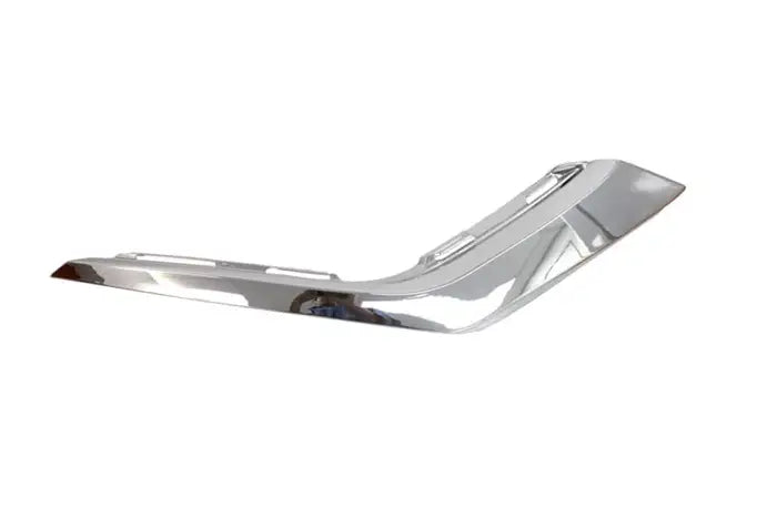 Chrome car bumper on a white background

