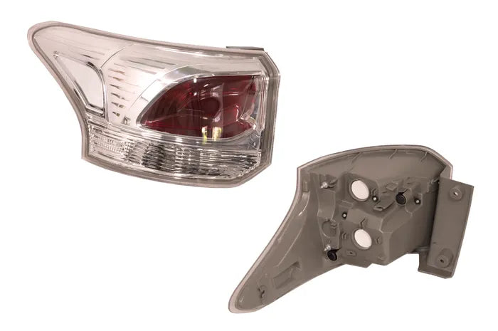 2012-2014 Mitsubishi Outlander ZJ Outer Tail Light (Left-Hand Side, Clear/Red Lens)