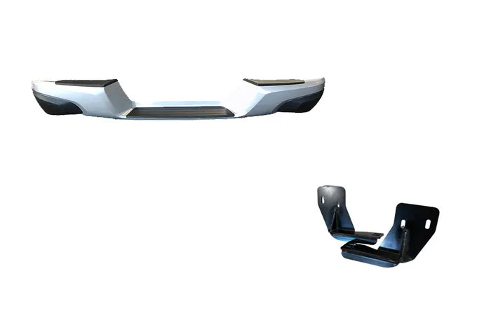 2015-2018 Mitsubishi Triton MQ Rear Bar Cover (with Brackets, Silver/Black)
