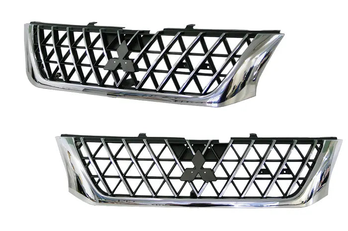 2001-2004 Mitsubishi Triton MK Front Grille (Chrome / Black)