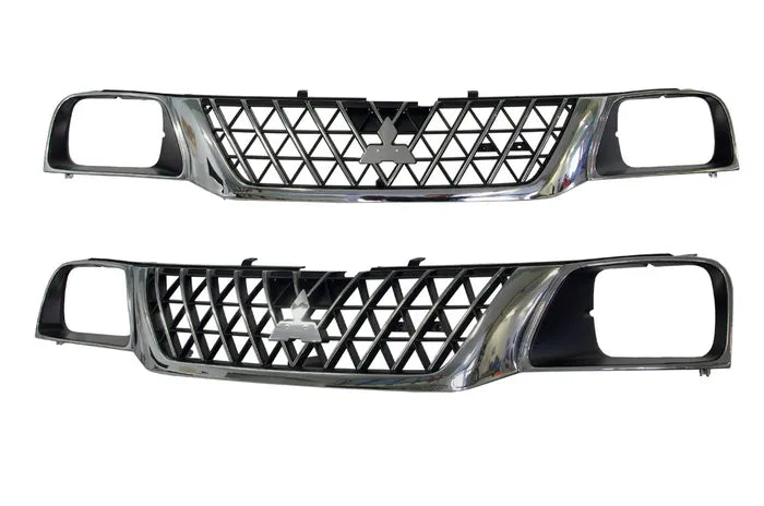 2001-2006 Mitsubishi Triton MK Front Grille (Chrome/Black, 2BS Headlight)