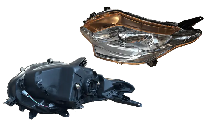 2015-2018 Mitsubishi Triton MQ Headlight (Left-Hand Side, Chrome, Halogen H4) with Amber Reflector