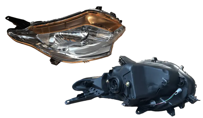 2015-2018 Mitsubishi Triton MQ Headlight (Chromed, Halogen H4, Right-Hand Side) with Amber Reflector