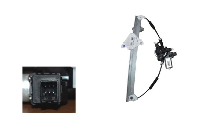 2014-2023 Mazda Mazda 2 DJ/DL ON Front Window Regulator left hand side (6-Pin, Motor, No Panel)