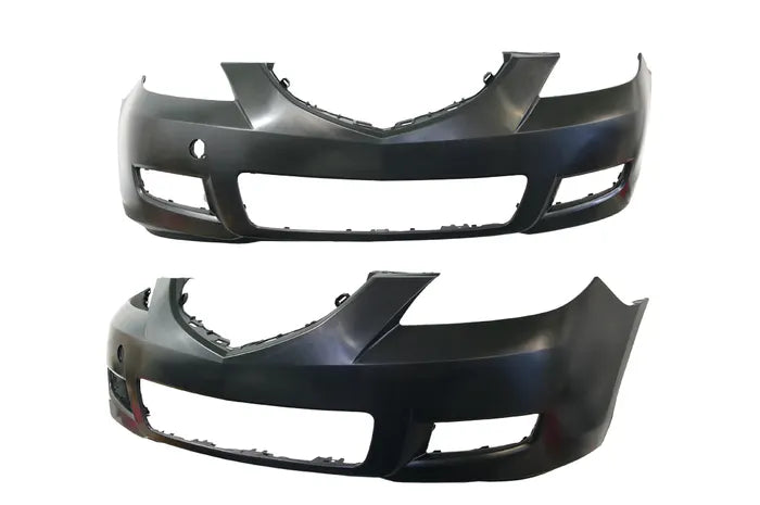 2006-2008 Mazda 3 BK Sedan Front Bumper Bar Cover (Black, No Clips)