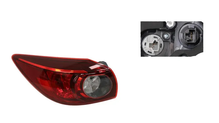 2013-2019 Mazda 3 BM/BN Hatchback Tail Light (Outer, left hand side) without LED