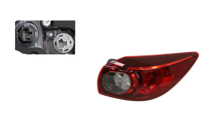 2013-2019 Mazda 3 BM/BN Hatchback Tail Light (Outer, Right Hand Side) without LED