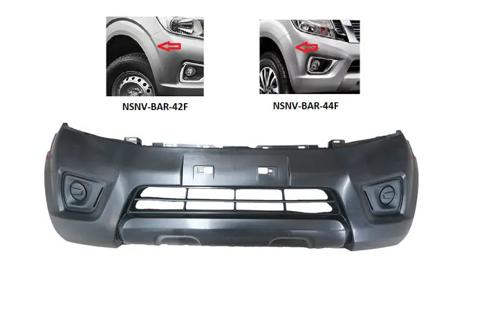 2015-2020 Nissan Navara D23 NP300 Front Bar Cover (Wide Type, Flare Arch Embossed Out)
