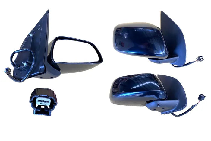 2005-2015 Nissan Navara D40 Electric Door Mirror (Right Hand Side) Black, 3 Pin Plug