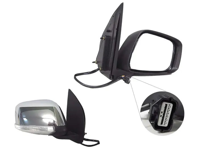 2005-2015 Nissan Navara D40 Electric Door Mirror (Right Hand Side with Blinker Light) Chrome