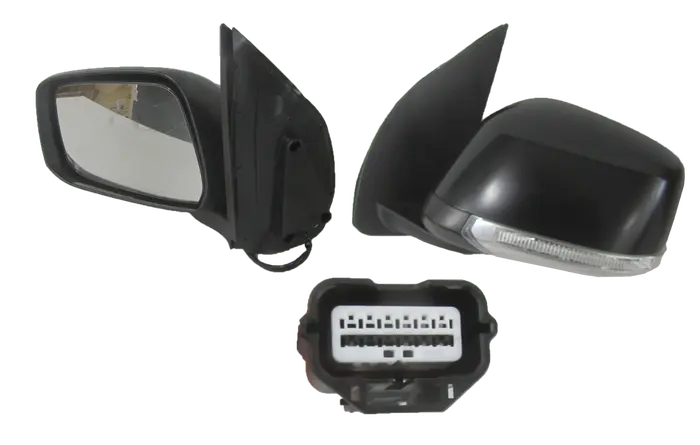 2005-2015 Nissan Navara D40 Electric Door Mirror (Left Hand Side with Blinker Light) Black