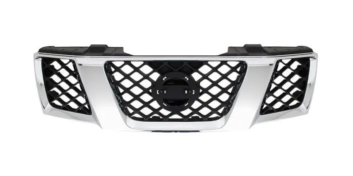 2005-2010 Nissan Navara D40 Front Grille (Chrome / Black, Thai Build)