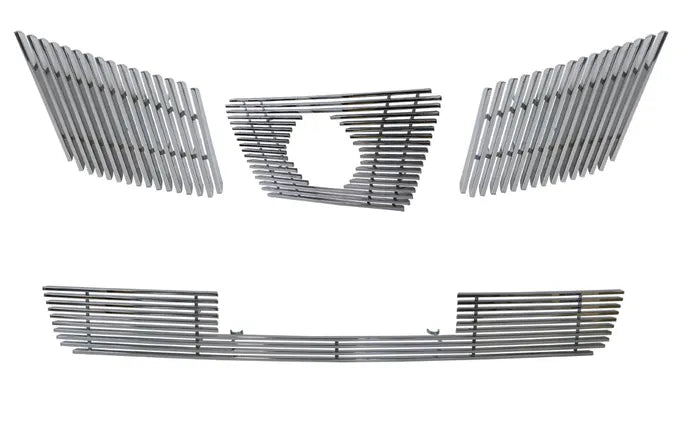 2005-2010 Nissan Navara D40 Front Billet Grille (4 Piece Stainless Steel Set)