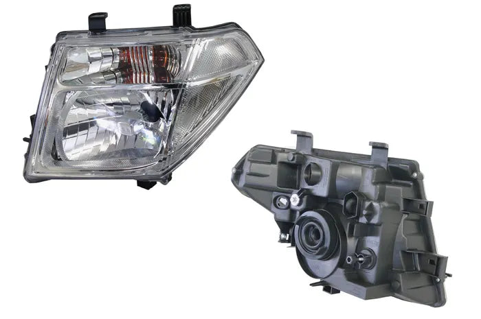 2005-2010 Nissan Navara D40 Headlight (Left Hand Side, with Globe Shade, Manual Adjustment)