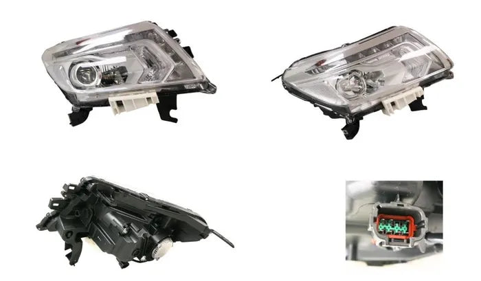 2015-2020 Nissan Navara D23 NP300 Headlight (Right Hand Side) Projector with LED DRL & Chrome Surround