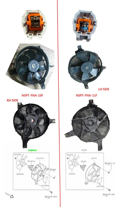2001-2012 Nissan Patrol GU A/C Condenser Fan (4 Pin, Left Hand Side)