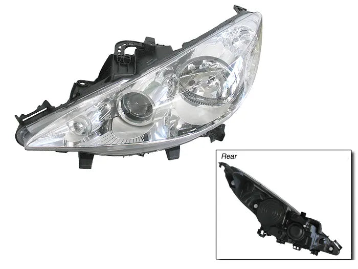 2007-2009 Peugeot 207 A7 Headlight (Left-Hand Side, Projector/Halogen, with Fog Lamp)