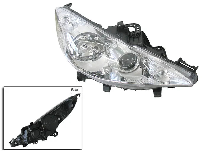 2007-2009 Peugeot 207 A7 Headlight (Right-Hand Side) Projector Halogen with Fog Lamp