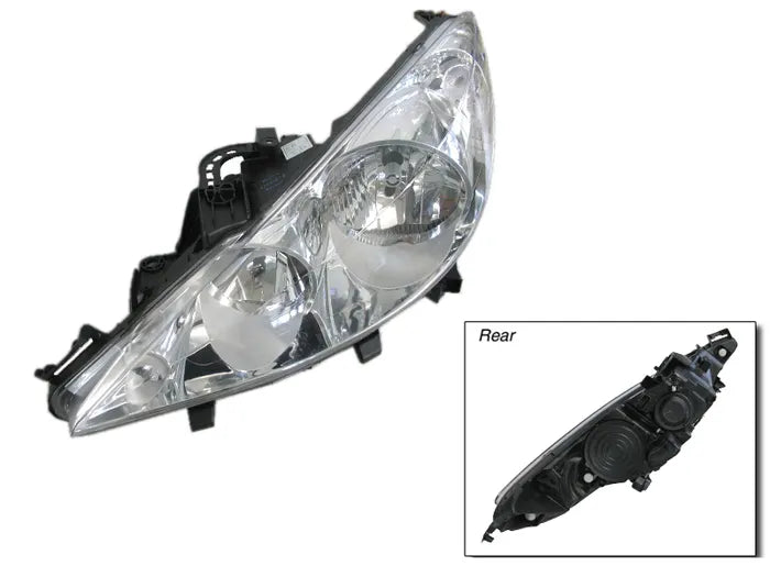 2007-2009 Peugeot 207 A7 Headlight (Left-Hand Side, Halogen, H1/H7, No Fog Lamp)