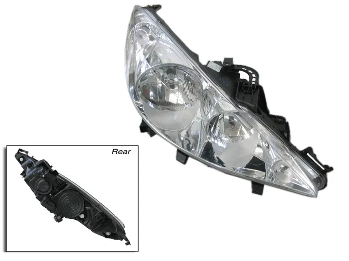 2007-2009 Peugeot 207 A7 Headlight (Right-Hand Side, Halogen Type, H1/H7)