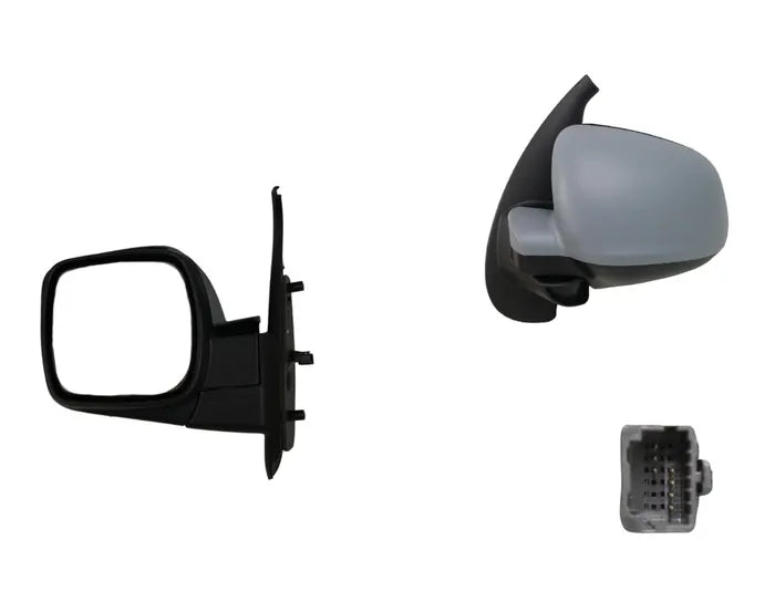 2010-2013 Renault Kangoo F61 Series 1 Electric Door Mirror (Left-Hand Side with Heating) Black