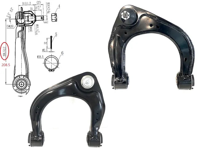 2015-2022 Ford Ranger PX Front Upper Control Arm (Right Hand Side, with Ball Joint)
