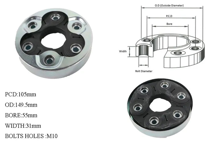 1997-2004 AUDI A3 8L FRONT TAIL SHAFT COUPLING