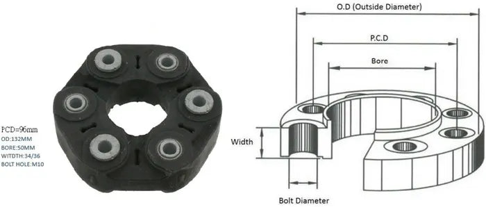 2004-2013 BMW 1 SERIES E82/E87/E88 TAIL SHAFT COUPLING