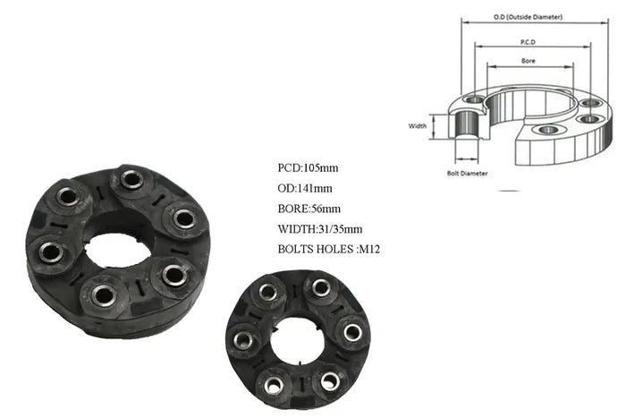 2000-2014 Ford Transit VH/VJ/VM/VN Tail Shaft Coupling (PCD 105mm)