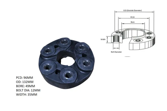 1996-2013 Holden Commodore VT–VE Tail Shaft Coupling (35mm, PCD 96mm)