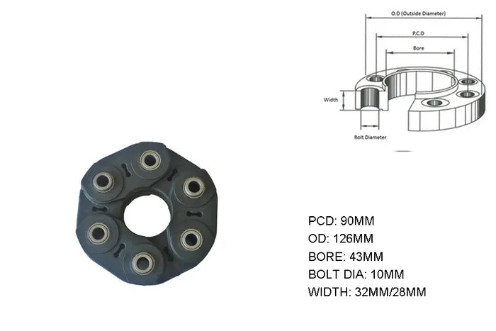 2000-2023 Hyundai Santa Fe Tail Shaft Coupling (PCD 90mm)