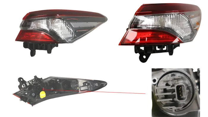 2017-2024 Toyota Camry ASV70/GSV70/AXVH71 Tail Light (Outer, Right-Hand Side) Tinted